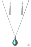 Rancho Rustler - Blue Necklace - Paparazzi Accessories Necklace Bedazzle Me Pretty Mobile Fashion Boutique