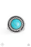 Rare Minerals - Blue Ring - Paparazzi Accessories Ring Bedazzle Me Pretty Mobile Fashion Boutique
