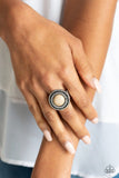 Rare Minerals - Brown Ring - Paparazzi Accessories Ring Bedazzle Me Pretty Mobile Fashion Boutique
