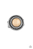 Rare Minerals - Brown Ring - Paparazzi Accessories Ring Bedazzle Me Pretty Mobile Fashion Boutique