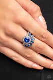 Ravishing Radiance - Blue Ring - Paparazzi Accessories Ring Bedazzle Me Pretty Mobile Fashion Boutique