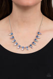 Razor-Sharp Refinement - Blue Necklace - Paparazzi Accessories Necklace Bedazzle Me Pretty Mobile Fashion Boutique