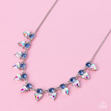 Razor-Sharp Refinement - Blue Necklace - Paparazzi Accessories Necklace Bedazzle Me Pretty Mobile Fashion Boutique