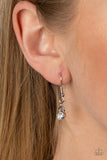 Razor-Sharp Refinement - White Necklace - Paparazzi Accessories Necklace Bedazzle Me Pretty Mobile Fashion Boutique