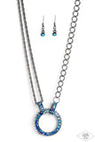 Razzle Dazzle - Blue Necklace - Paparazzi Accessories Necklace Bedazzle Me Pretty Mobile Fashion Boutique