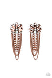 Reach for the SKYSCRAPERS - Copper Post Earrings - Paparazzi Accessories Post Earrings Bedazzle Me Pretty Mobile Fashion Boutique