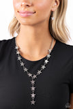 Reach for the Stars - Silver Necklace - Paparazzi Accessories Necklace Bedazzle Me Pretty Mobile Fashion Boutique