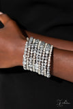 Ready for More - Silver - 2023 Zi Collection Bracelet  - Paparazzi Accessories Bedazzle Me Pretty Mobile Fashion Boutique