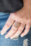 Ready or DOT - Rose Gold Ring - Paparazzi Accessories Ring Bedazzle Me Pretty Mobile Fashion Boutique