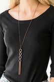 Ready, Set, GEO! - Copper Necklace - Paparazzi Accessories Necklace Bedazzle Me Pretty Mobile Fashion Boutique