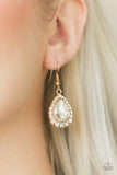 Ready, Set, GLOW! - Gold Earrings - Paparazzi Accessories Earrings Bedazzle Me Pretty Mobile Fashion Boutique