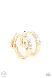 Ready, Steady, GLOW - Gold Clip-On Earrings - Paparazzi Accessories Clip-On Earrings Bedazzle Me Pretty Mobile Fashion Boutique