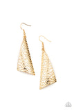 Ready The Troops - Gold Earrings - Paparazzi Accessories Earrings Bedazzle Me Pretty Mobile Fashion Boutique