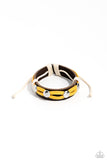 Ready to Ride - Yellow Bracelet - Paparazzi Accessories Bracelet Bedazzle Me Pretty Mobile Fashion Boutique
