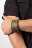 Real Ranchero - Green Bracelet - Paparazzi Accessories Bracelet Bedazzle Me Pretty Mobile Fashion Boutique