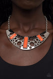 Real Zeal - Orange Necklace - Paparazzi Accessories Necklace Bedazzle Me Pretty Mobile Fashion Boutique