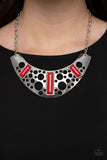 Real Zeal - Red Necklace - Paparazzi Accessories Necklace Bedazzle Me Pretty Mobile Fashion Boutique
