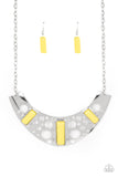 Real Zeal - Yellow Necklace - Paparazzi Accessories Necklace Bedazzle Me Pretty Mobile Fashion Boutique
