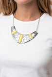 Real Zeal - Yellow Necklace - Paparazzi Accessories Necklace Bedazzle Me Pretty Mobile Fashion Boutique