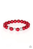 Really Resplendent - Red Bracelet - Paparazzi Accessories Bracelet Bedazzle Me Pretty Mobile Fashion Boutique