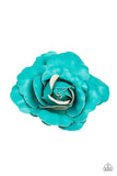Really Rosy - Blue Hair Clip - Paparazzi Accessories Hair Clip Bedazzle Me Pretty Mobile Fashion Boutique