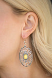 Really Whimsy - Yellow Earrings - Paparazzi Accessories Earrings Bedazzle Me Pretty Mobile Fashion Boutique