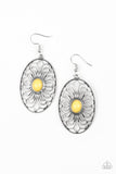 Really Whimsy - Yellow Earrings - Paparazzi Accessories Earrings Bedazzle Me Pretty Mobile Fashion Boutique
