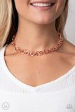 Rebel Grit - Copper Necklace - Paparazzi Accessories Necklace Bedazzle Me Pretty Mobile Fashion Boutique