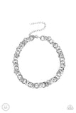 Rebel Grit - Silver Necklace - Paparazzi Accessories Necklace Bedazzle Me Pretty Mobile Fashion Boutique