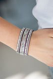 Rebel In Rhinestones - Purple Bracelet - Paparazzi Accessories Bracelet Bedazzle Me Pretty Mobile Fashion Boutique