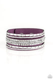 Rebel In Rhinestones - Purple Bracelet - Paparazzi Accessories Bracelet Bedazzle Me Pretty Mobile Fashion Boutique