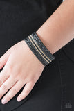 Rebel Radiance - Black Bracelet - Paparazzi Accessories Bracelet Bedazzle Me Pretty Mobile Fashion Boutique