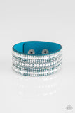 Rebel Radiance - Blue Bracelet - Paparazzi Accessories Bracelet Bedazzle Me Pretty Mobile Fashion Boutique