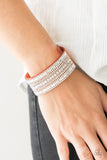 Rebel Radiance - Orange Bracelet - Paparazzi Accessories Bracelet Bedazzle Me Pretty Mobile Fashion Boutique