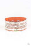 Rebel Radiance - Orange Bracelet - Paparazzi Accessories Bracelet Bedazzle Me Pretty Mobile Fashion Boutique