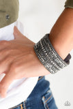 Rebel Radiance - Silver Bracelet - Paparazzi Accessories Bracelet Bedazzle Me Pretty Mobile Fashion Boutique