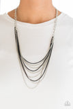 Rebel Rainbow - Black Necklace - Paparazzi Accessories Necklace Bedazzle Me Pretty Mobile Fashion Boutique