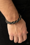 Rebel Relic - Gold Mens Bracelet - Paparazzi Accessories Mens Bracelet Bedazzle Me Pretty Mobile Fashion Boutique