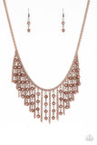 Rebel Remix - Copper Necklace - Paparazzi Accessories Necklace Bedazzle Me Pretty Mobile Fashion Boutique
