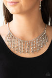 Rebel Remix - Silver Necklace - Paparazzi Accessories Necklace Bedazzle Me Pretty Mobile Fashion Boutique