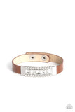 Rebel Reputation - Brown Bracelet - Paparazzi Accessories Bracelet Bedazzle Me Pretty Mobile Fashion Boutique