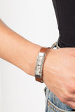 Rebel Reputation - Brown Bracelet - Paparazzi Accessories Bracelet Bedazzle Me Pretty Mobile Fashion Boutique