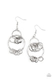 Rebel Ringer - Silver Earrings - Paparazzi Accessories Earrings Bedazzle Me Pretty Mobile Fashion Boutique