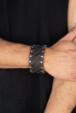 Rebel Rumble - Brown Bracelet - Paparazzi Accessories Bracelet Bedazzle Me Pretty Mobile Fashion Boutique