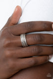 Rebellious Ridges - Silver Ring - Paparazzi Accessories Ring Bedazzle Me Pretty Mobile Fashion Boutique