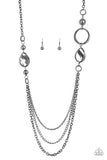 Rebels Have More Fun - Black Necklace - Paparazzi Accessories Necklace Bedazzle Me Pretty Mobile Fashion Boutique