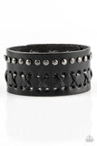 Recklessly Rebel - Black Bracelet - Paparazzi Accessories Bracelet Bedazzle Me Pretty Mobile Fashion Boutique