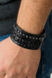 Recklessly Rebel - Black Bracelet - Paparazzi Accessories Bracelet Bedazzle Me Pretty Mobile Fashion Boutique