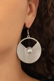 Record-Breaking Brilliance - White Earrings - Paparazzi Accessories Earrings Bedazzle Me Pretty Mobile Fashion Boutique