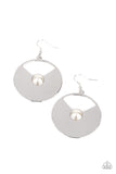 Record-Breaking Brilliance - White Earrings - Paparazzi Accessories Earrings Bedazzle Me Pretty Mobile Fashion Boutique